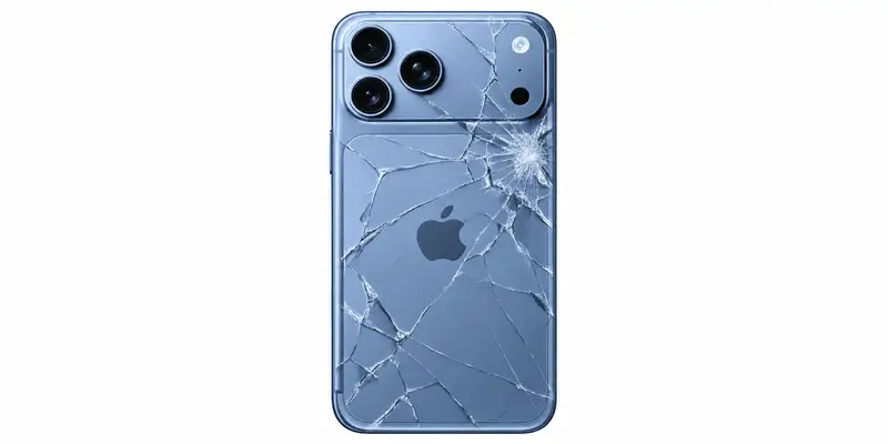 iPhone 18 Pro Max repair Dubai - cracked 6.9-inch Ceramic Shield 2 screen on an iPhone 18 Pro Max being repaired at My Celcare JLT
