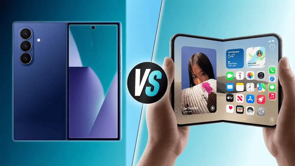 iPhone Duo vs Samsung Galaxy Z Fold 8 - foldable phones compared side by side
