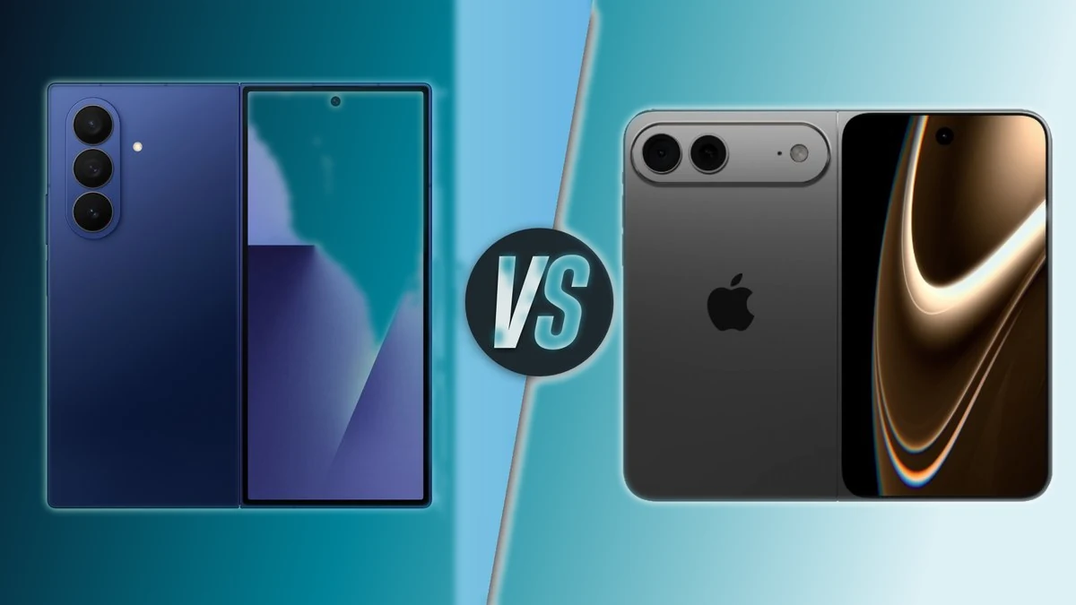 iPhone Fold vs Samsung Galaxy Z Fold 7 side by side comparison